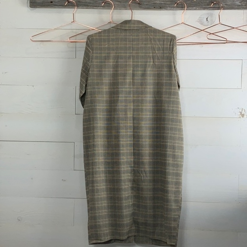 Blake Bark & Grey Plaid Single Button Blazer - Picture 6 of 6